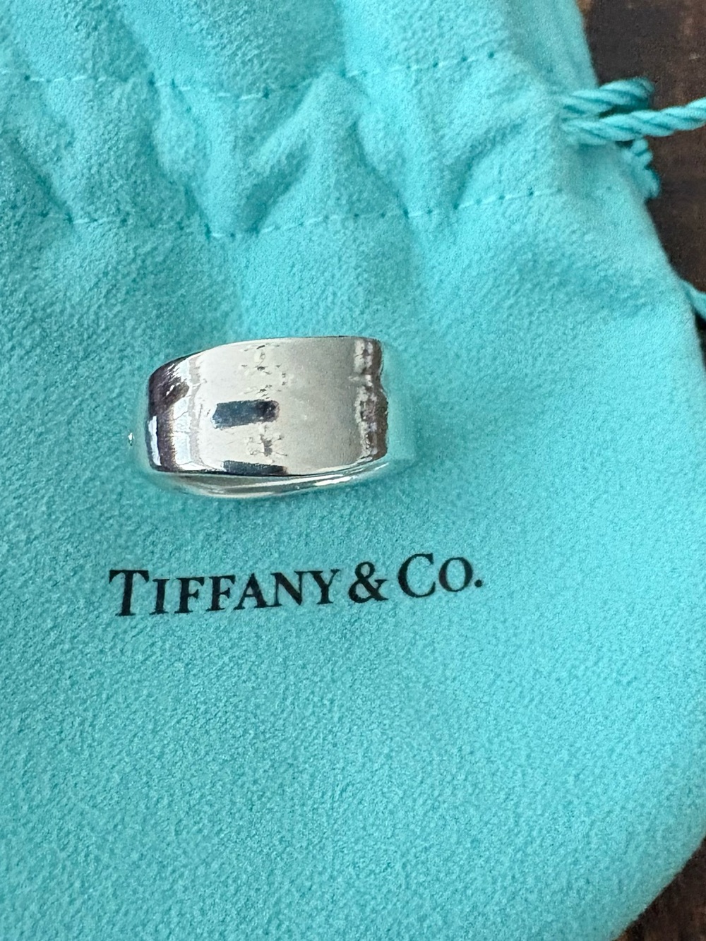 Tiffany & Co. Sterling Silver Sculpted Twist Band in Tiffany Blue and Silver